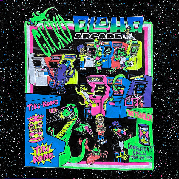 Aloha Arcade - Limited Edition Glow In The Dark Splatter Tee
