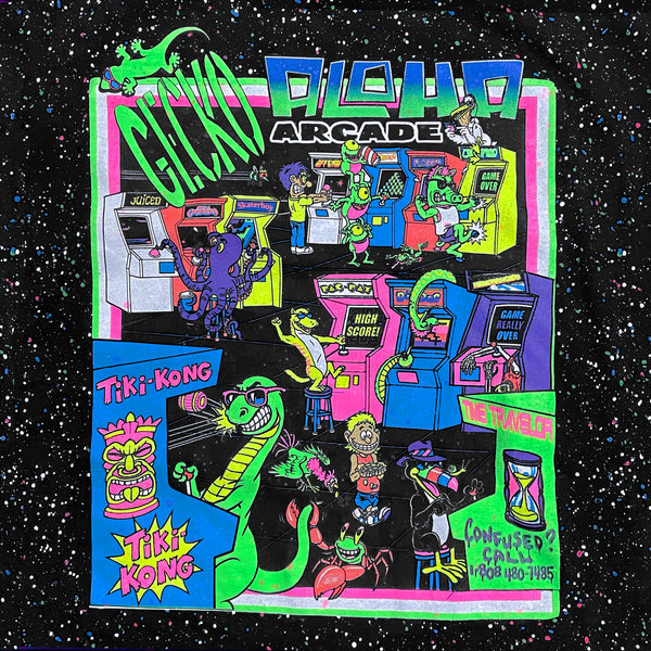 Aloha Arcade - Limited Edition Glow In The Dark Splatter Tee