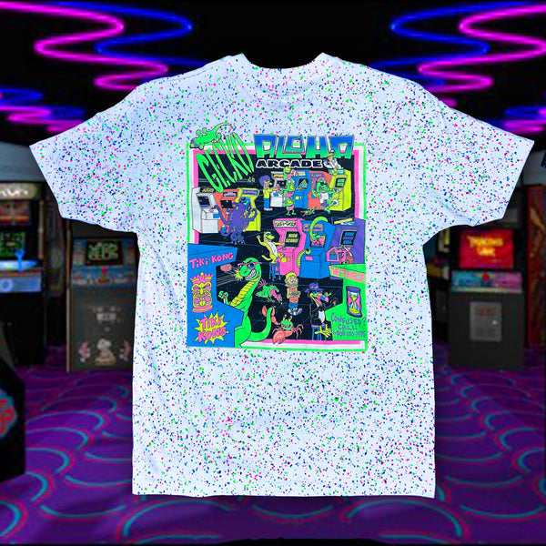 Aloha Arcade - Limited Edition Glow In The Dark Summer Splatter Tee