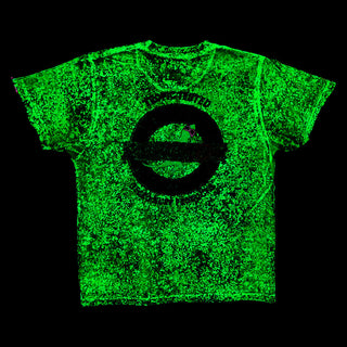Tropic Tested - 1980's Sponge Paint Neon Green Glow Tee (Limited Edition)
