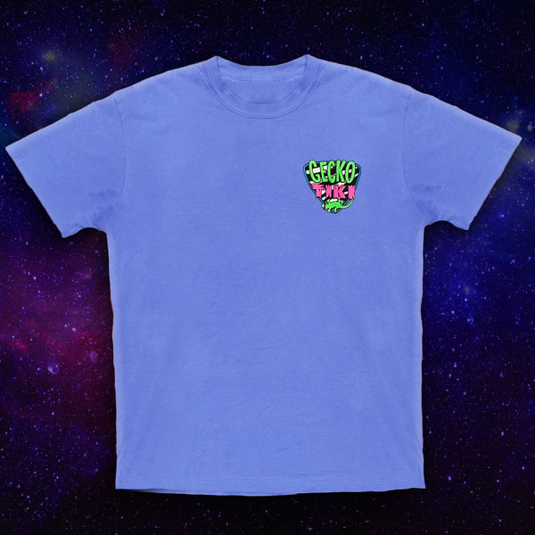Gecko X Nazar | Tiki Space Bar | Boardwalk Blue Pigment Dyed T-Shirt