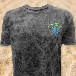 1989 Gecko Stitchwave - Black Volcanic Acid Wash