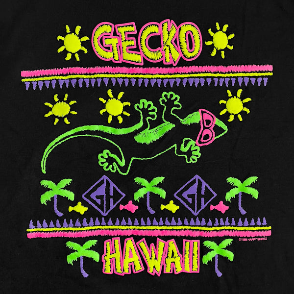 1989 Gecko Stitchwave Re-Issue Black Tee