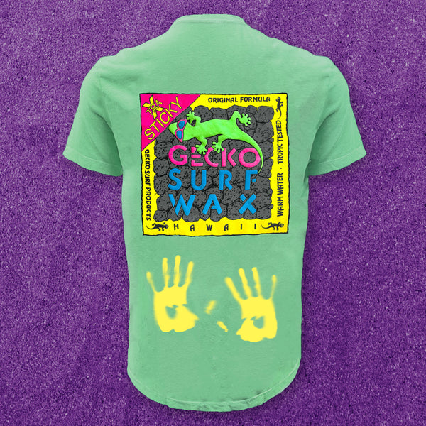 1988 Gecko Surf Wax -  Green to Yellow HyperFlash Tee