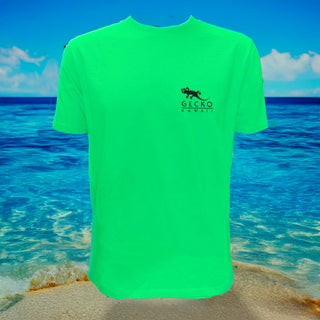 1988 Gecko Surf Wax - 1980's Neon Green Tee