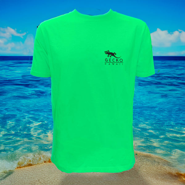 1988 Gecko Surf Wax - 1980's Neon Green Tee