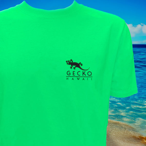 1988 Gecko Surf Wax - 1980's Neon Green Tee