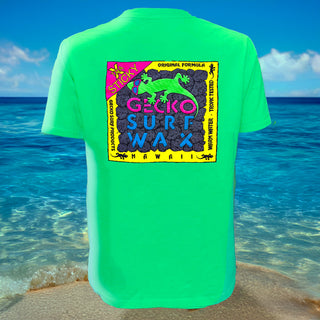 1988 Gecko Surf Wax - 1980's Neon Green Tee