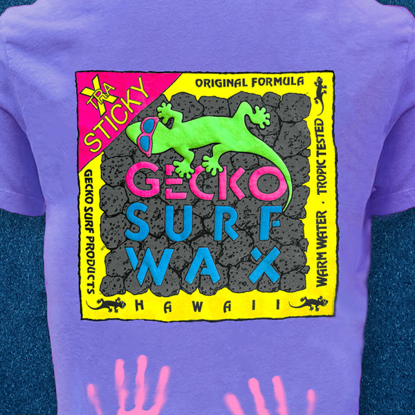 1988 Gecko Surf Wax -  Purple to Pink HyperFlash Tee
