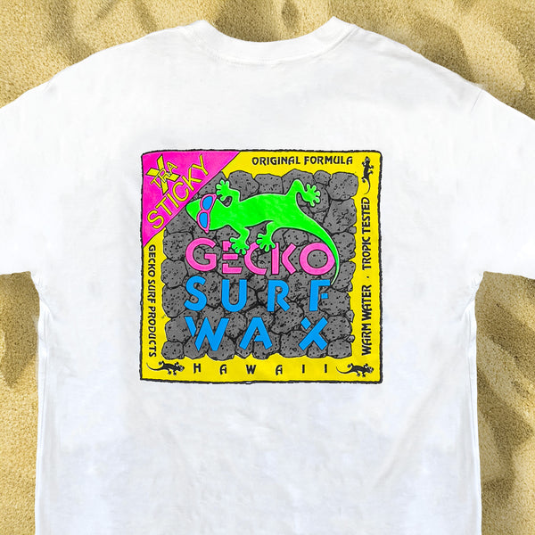 1988 Gecko Surf Wax - Original White Tee