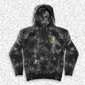 Space Gecko Black Tie Dye Hoodie