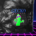 Gecko Grid Black Tie-Dye Fleece Shorts