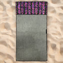 Gecko Beach Towel & Car Seat Cover Combo - Pink/Black Multi