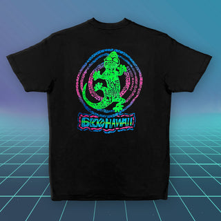 Gecko Time Tunnel Black T-Shirt