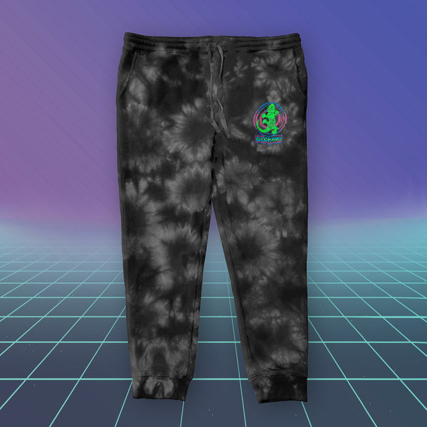 Gecko Time Tunnel Sweats - Black Tie Dye