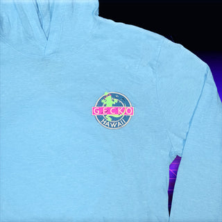 Gecko Vinyl - Neon Blue Frost HoodTEE
