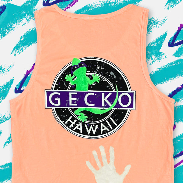 Secret Vinyl Gecko HYPERFLASH Orange Dreamsicle To White Tee
