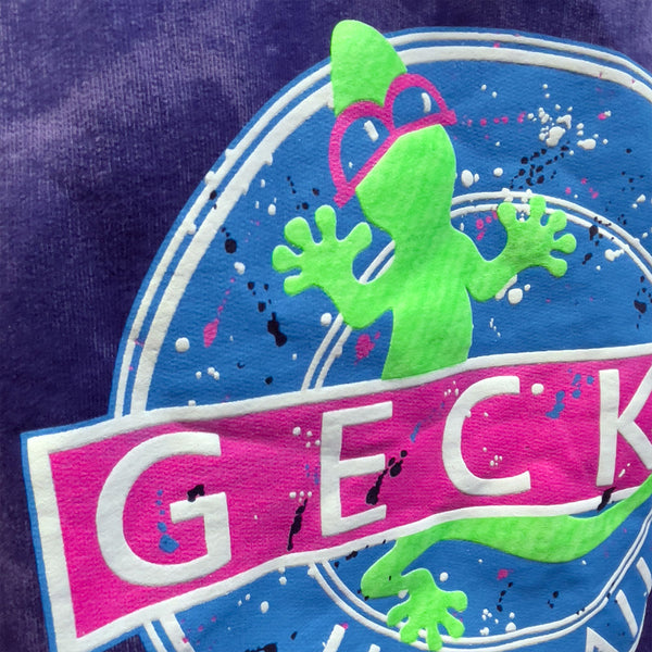 Gecko Vinyl Purple Acid Wash Hoodie
