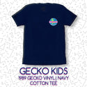 KIDS Gecko Vinyl | Navy Cotton Tee