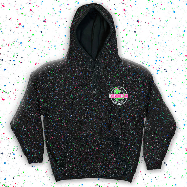 Glow In The Dark Splatter Gecko Vinyl Hoodie