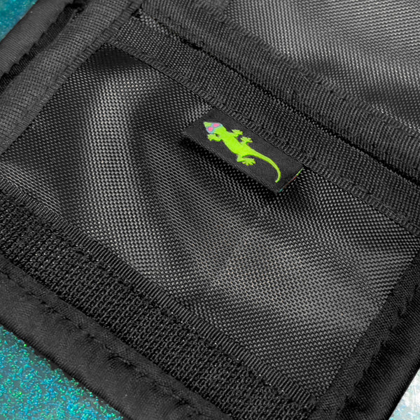 1980's Velcro Wallet Gecko Hawaii Neon Green