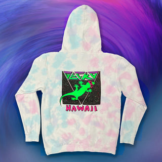 New Wave Space Gecko - Cotton Candy Hoodie