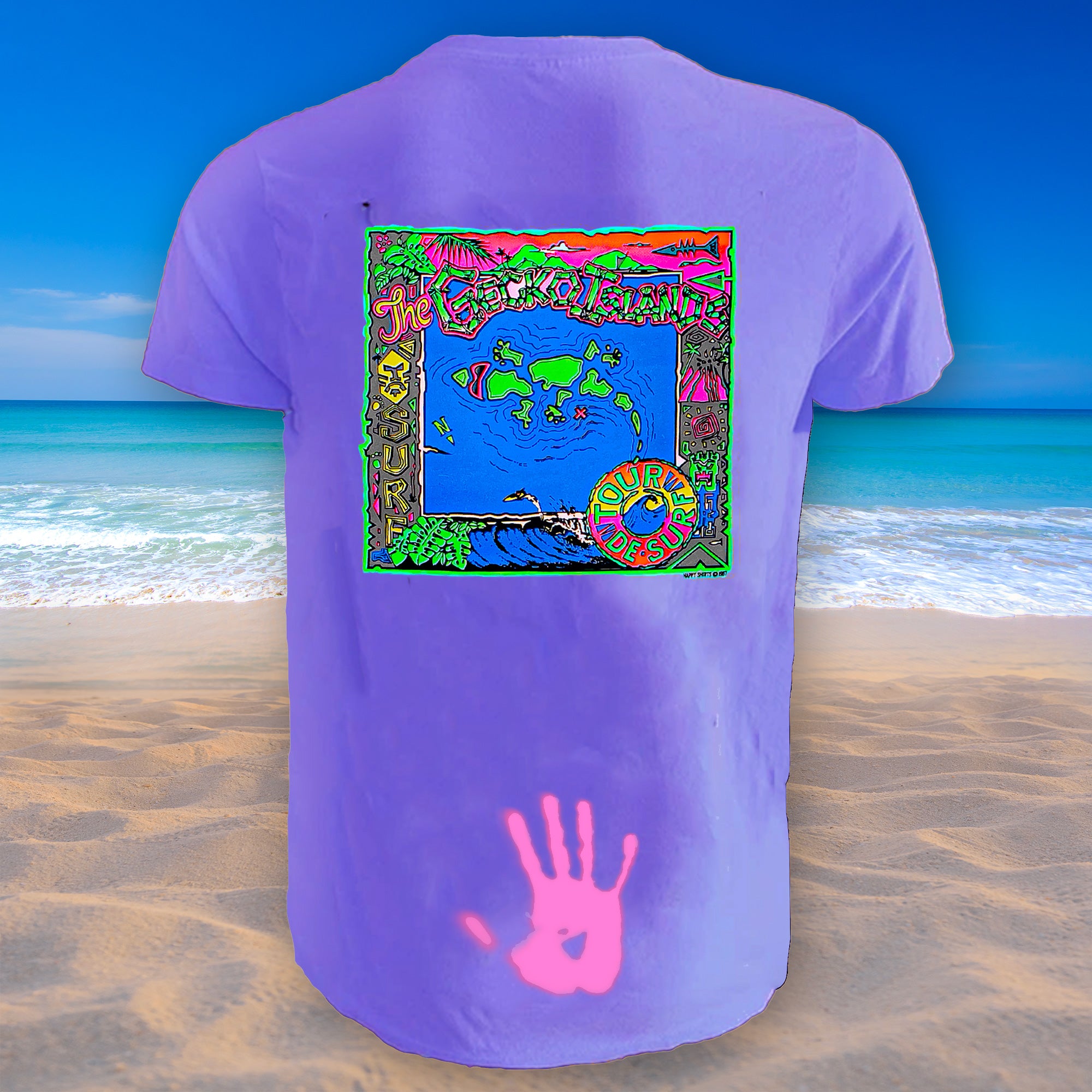 Wild Gecko Islands - Hyper Flash Color Change Purple to Pink T