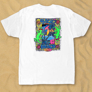 1989 Iconic Surf Tee - Gecko Beach Re-Issue White V2