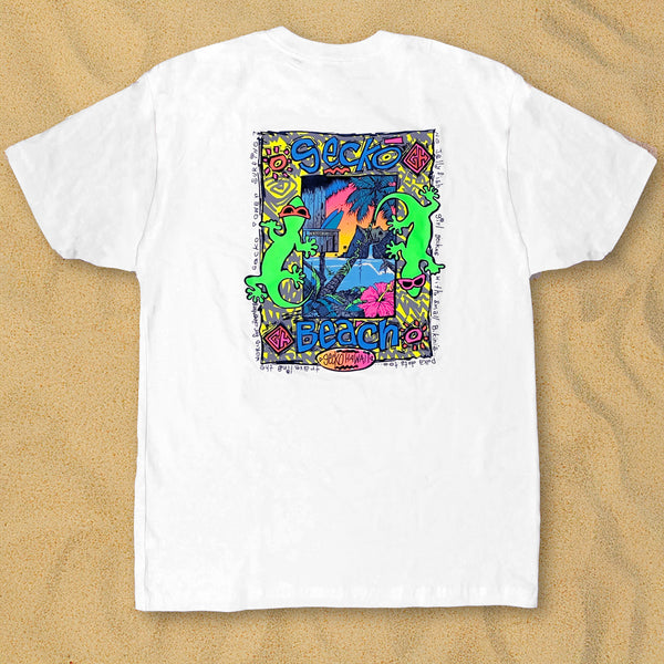 1989 Iconic Surf Tee - Gecko Beach Re-Issue White V2
