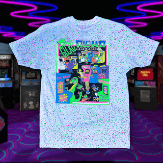 Aloha Arcade - Limited Edition Glow In The Dark Summer Splatter Tee
