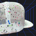 Glow-In-The-Dark Splatter White Snapback Hat (LIMITED)