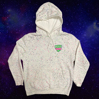 Gecko Tiki Space Bar | Gecko X Nazar  | Glow In The Dark White Splatter Hoodie