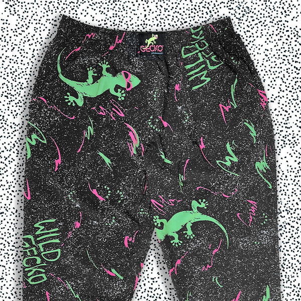 Iconic 1988 Wild Gecko Multiverse Beach Pants - Black