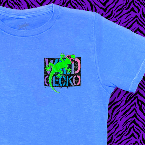 KIDS Wild Gecko 1990 Hyper Blue-to-White T-Shirt