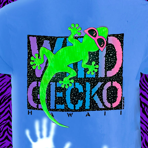 KIDS Wild Gecko 1990 Hyper Blue-to-White T-Shirt