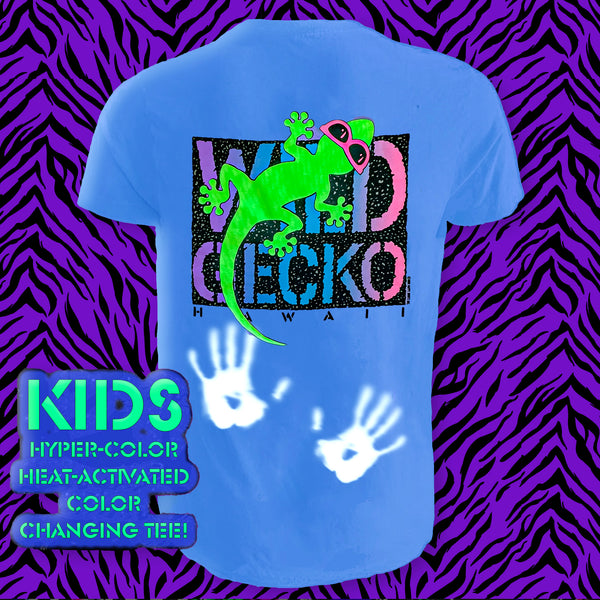 KIDS Wild Gecko 1990 Hyper Blue-to-White T-Shirt