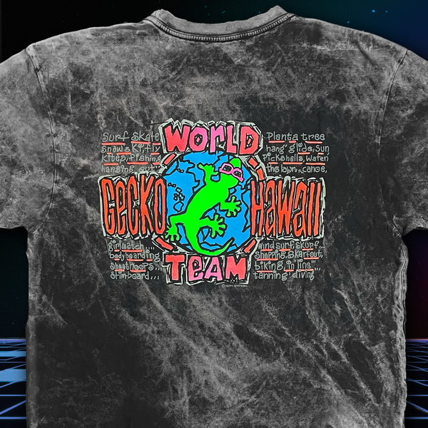 1989 Gecko World - Black Volcanic Acid Wash