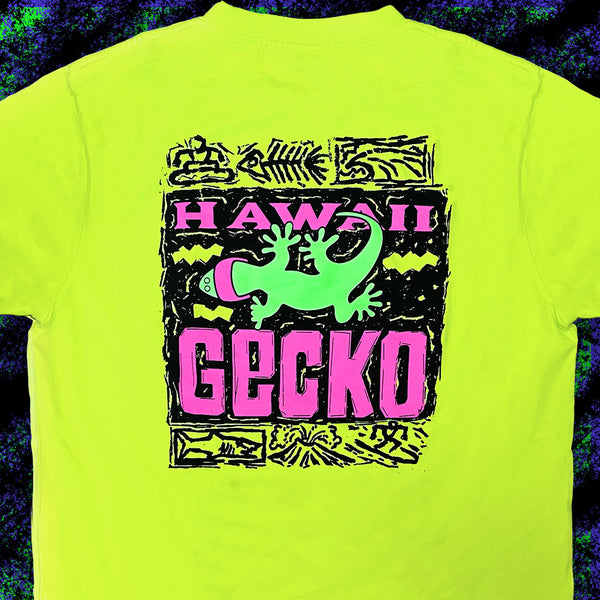 1988 Gecko Bootleg - 1980's Neon Yellow Tee