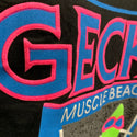 Gecko Muscle Beach Black Cotton Tee