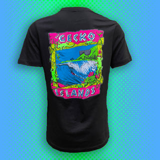 The Gecko Island: 1988 Re-Issue Black Beach Tee