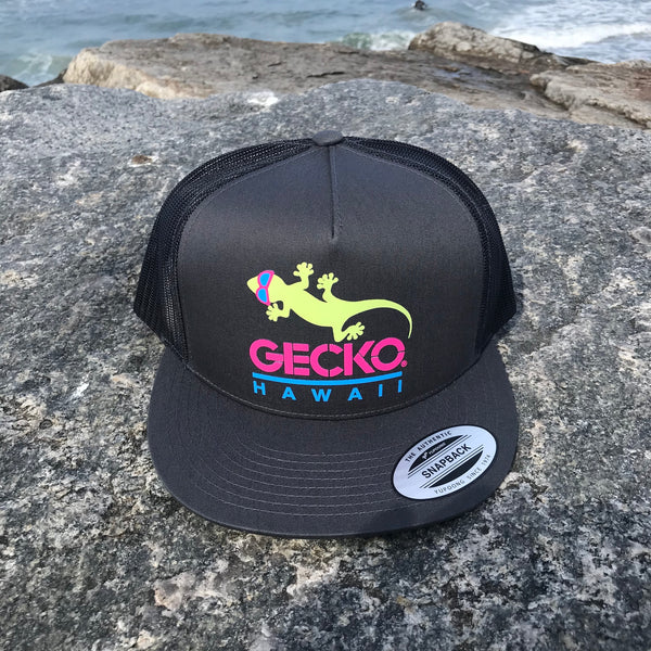 Gecko Snapback Hat Charcoal