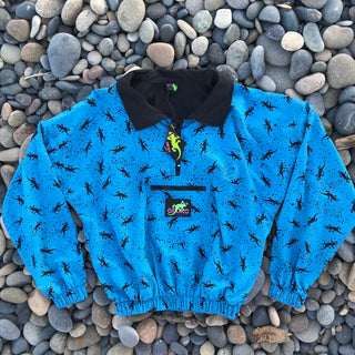 90s Forever Gecko Windbreaker Bright Blue