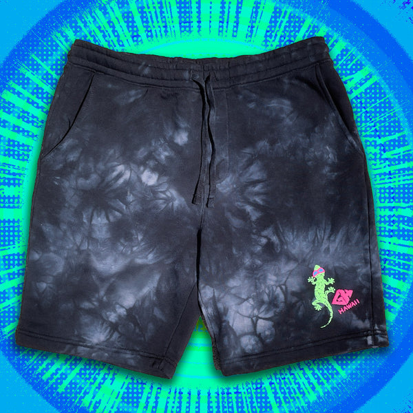 Black Crystal Dye Shorts