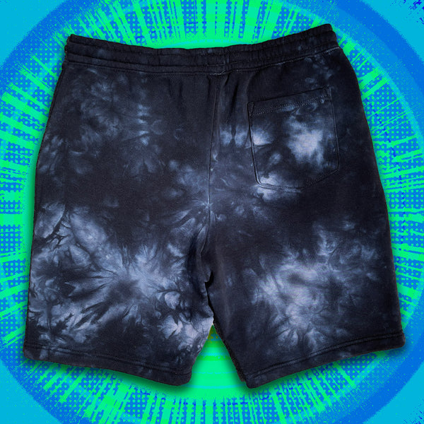 Black Crystal Dye Shorts