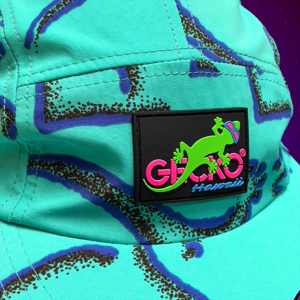 Neon Mint Gecko Petro 5 Panel Hat