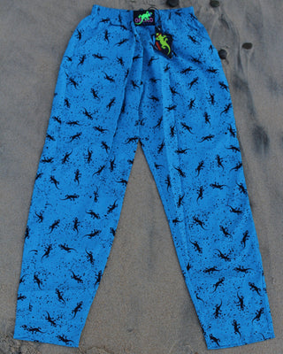 Gecko Hawaii 90s Neon Beach Pants - Blue