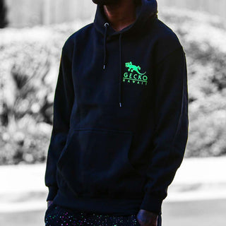 Gecko Beach Black Hoodie