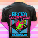 Gecko Cocktail Club Black Beach Tee