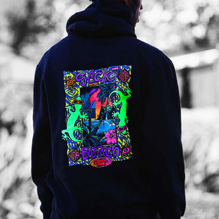 Gecko Beach Black Hoodie