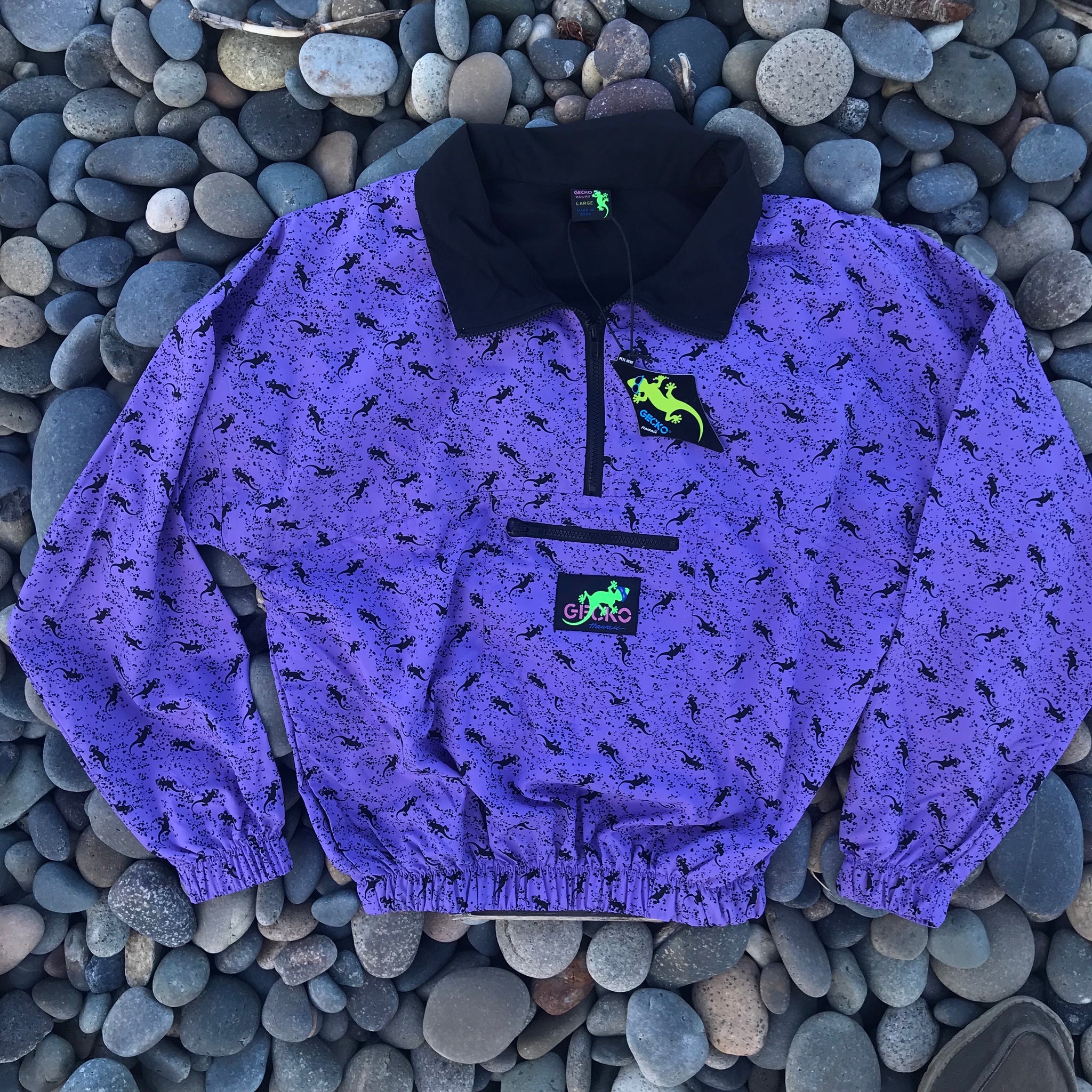 Mini Gecko Windbreaker Purple Gecko Hawaii